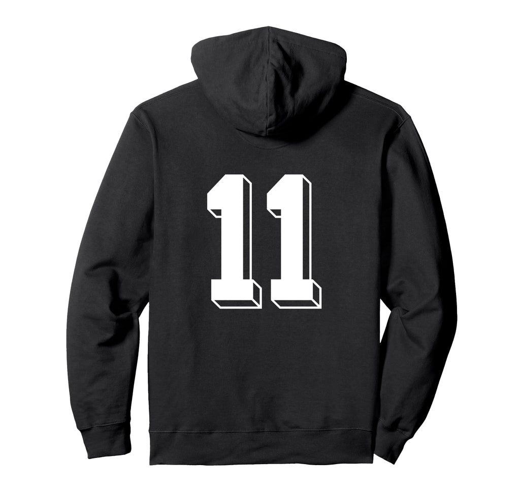 Number 11 Backside 80S 90S Team Jersey Hoodie - Custom Art Print Unisex - T-Shirt, Sweatshirt, Hoodie
