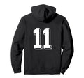 Number 11 Backside 80S 90S Team Jersey Hoodie - Custom Art Print Unisex - T-Shirt, Sweatshirt, Hoodie