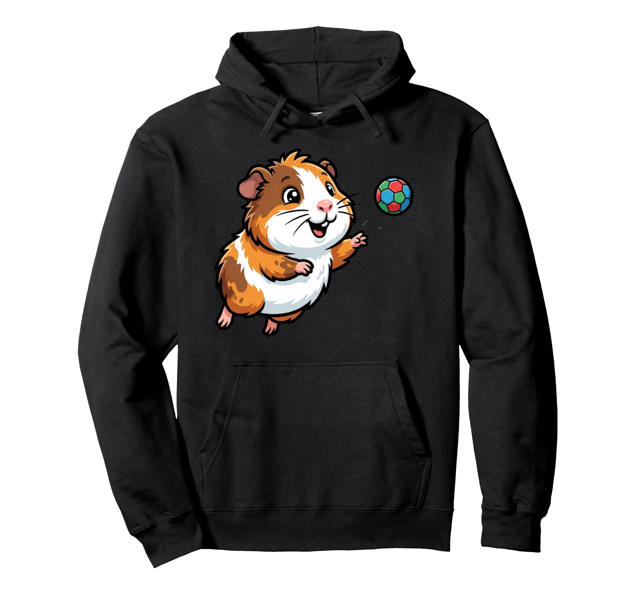 Kawaii Hamster Playing Soccer Pet Hoodie - Casual Everyday Wear Unisex - T-Shirt, Sweatshirt, Hoodie
