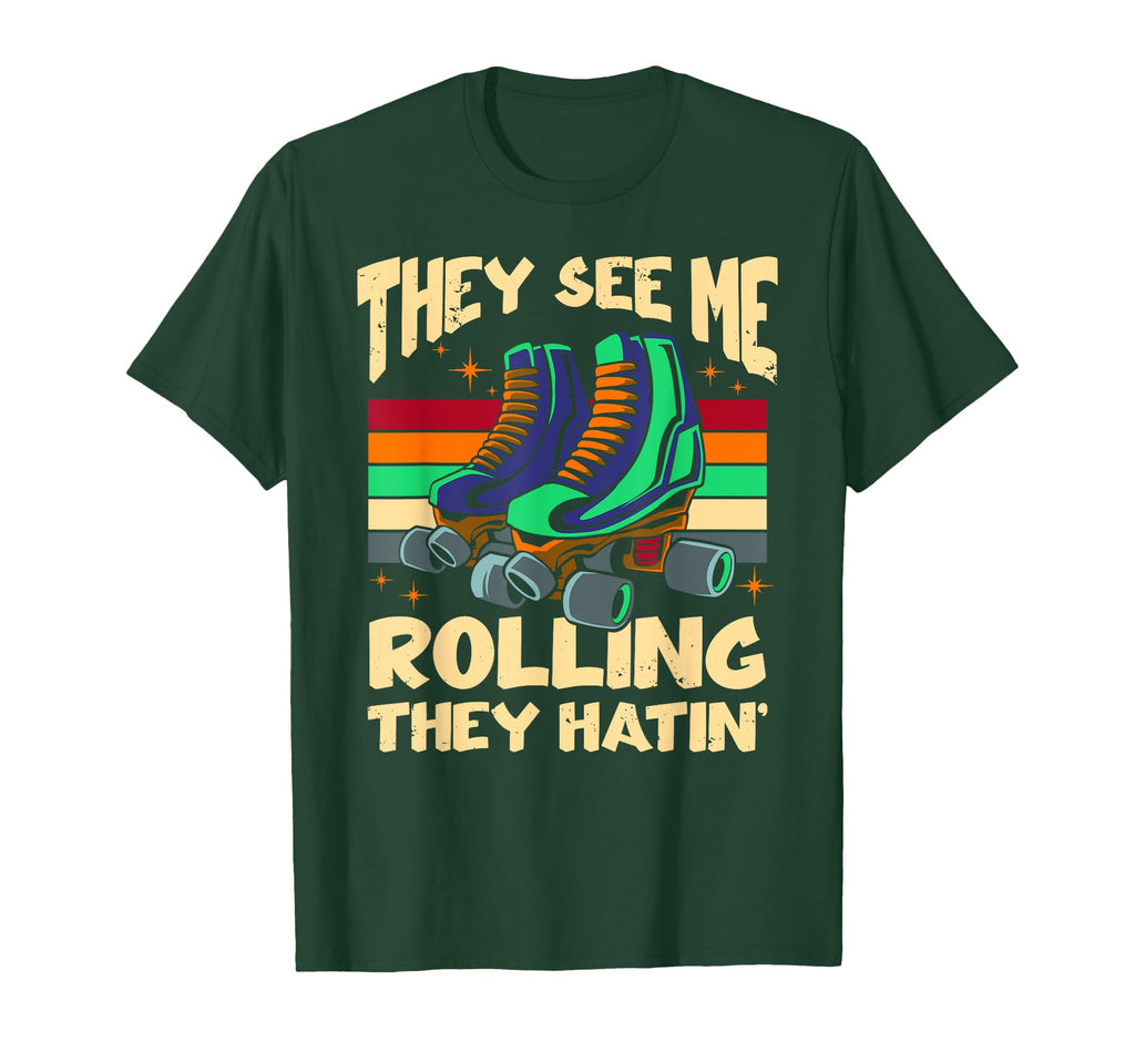 Im Rolling They Hatin Funny 70S T-Shirt - Casual Everyday Wear for Adults - T-Shirt, Sweatshirt, Hoodie