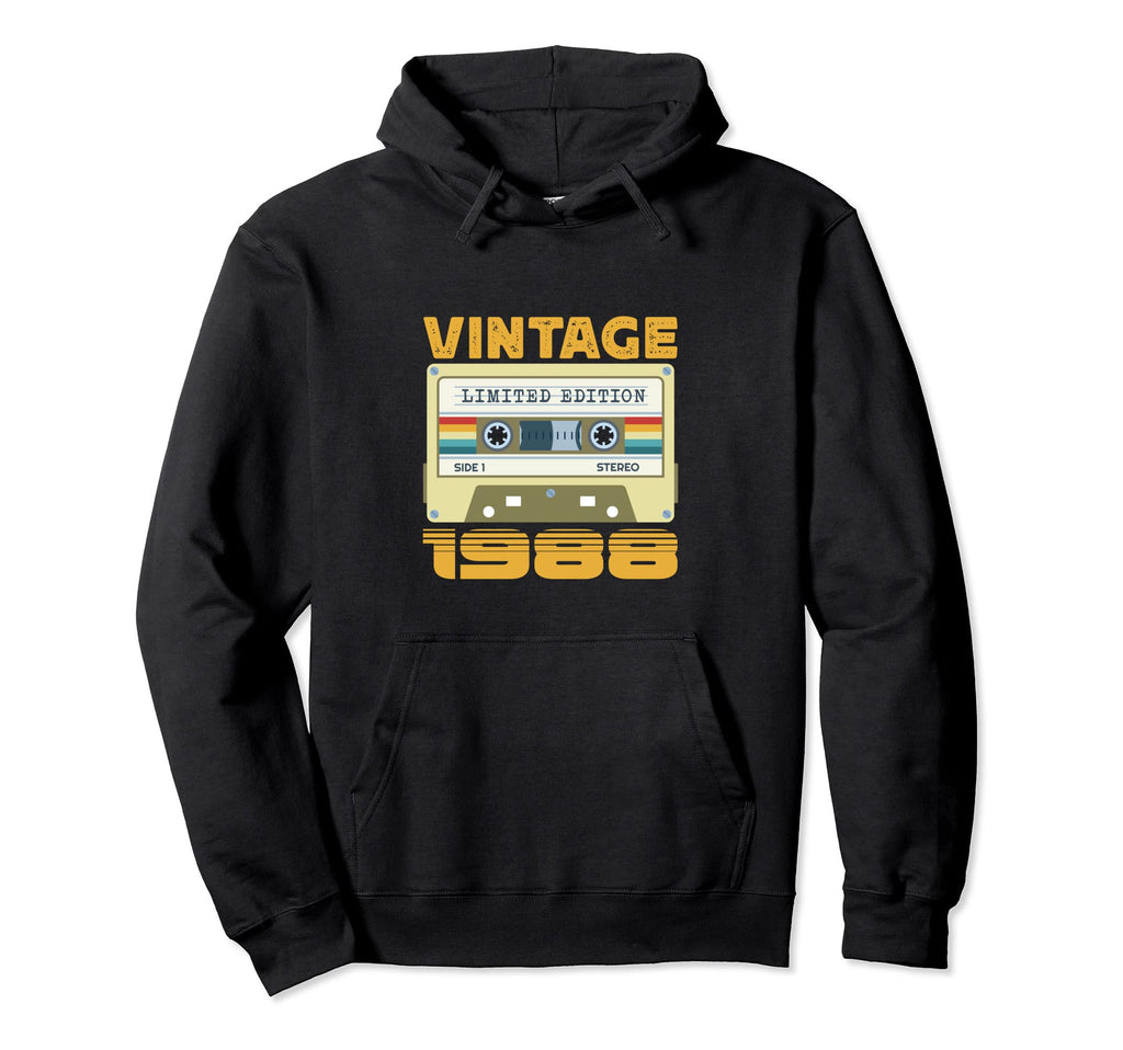 1988 34Th Birthday Cassette Disco Hoodie - Custom Art Print Men Women - T-Shirt, Sweatshirt, Hoodie