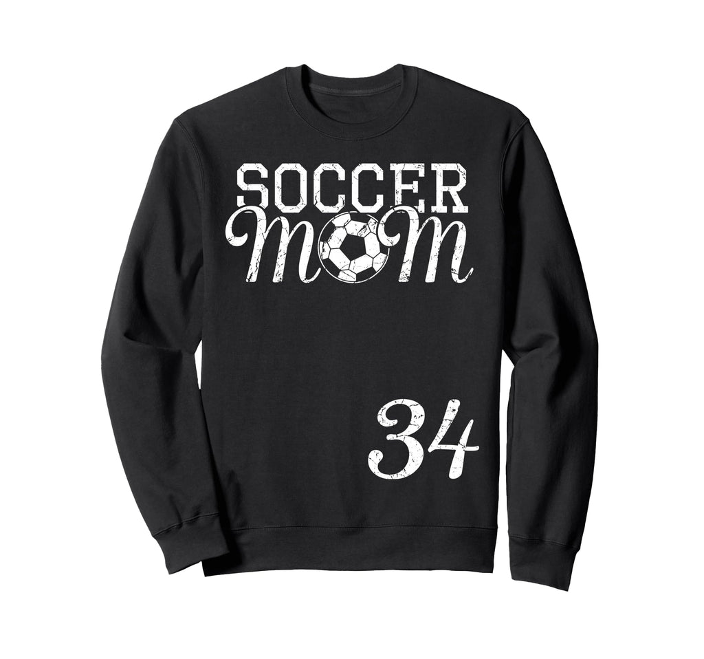Soccer Mom Jersey Number 34 Sweatshirt - Aesthetic Graphic Men Women - T-Shirt, Sweatshirt, Hoodie