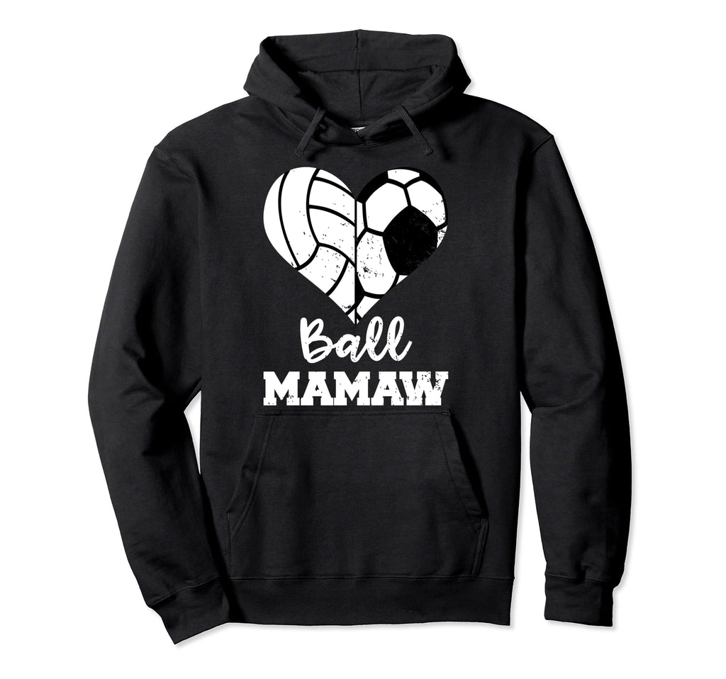Ball Mamaw Heart Funny Soccer Volleyball Hoodie - Custom Art Print Unisex - T-Shirt, Sweatshirt, Hoodie