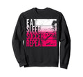 Eat Sleep Soccer Repeat Funny Sweatshirt - Unique Graphic Unisex - T-Shirt, Sweatshirt, Hoodie