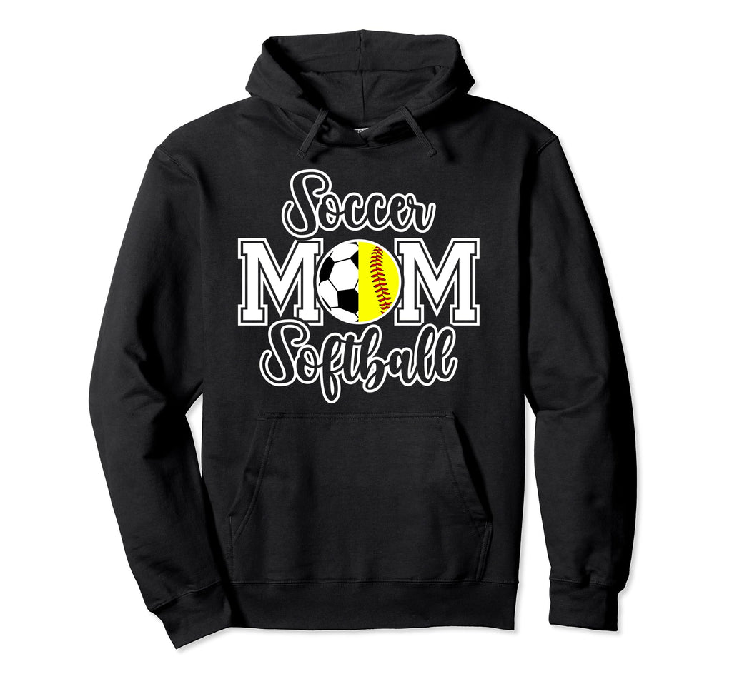 Soccer Softball Mom Ballers Softball Hoodie - Graphic Print for Adults - T-Shirt, Sweatshirt, Hoodie