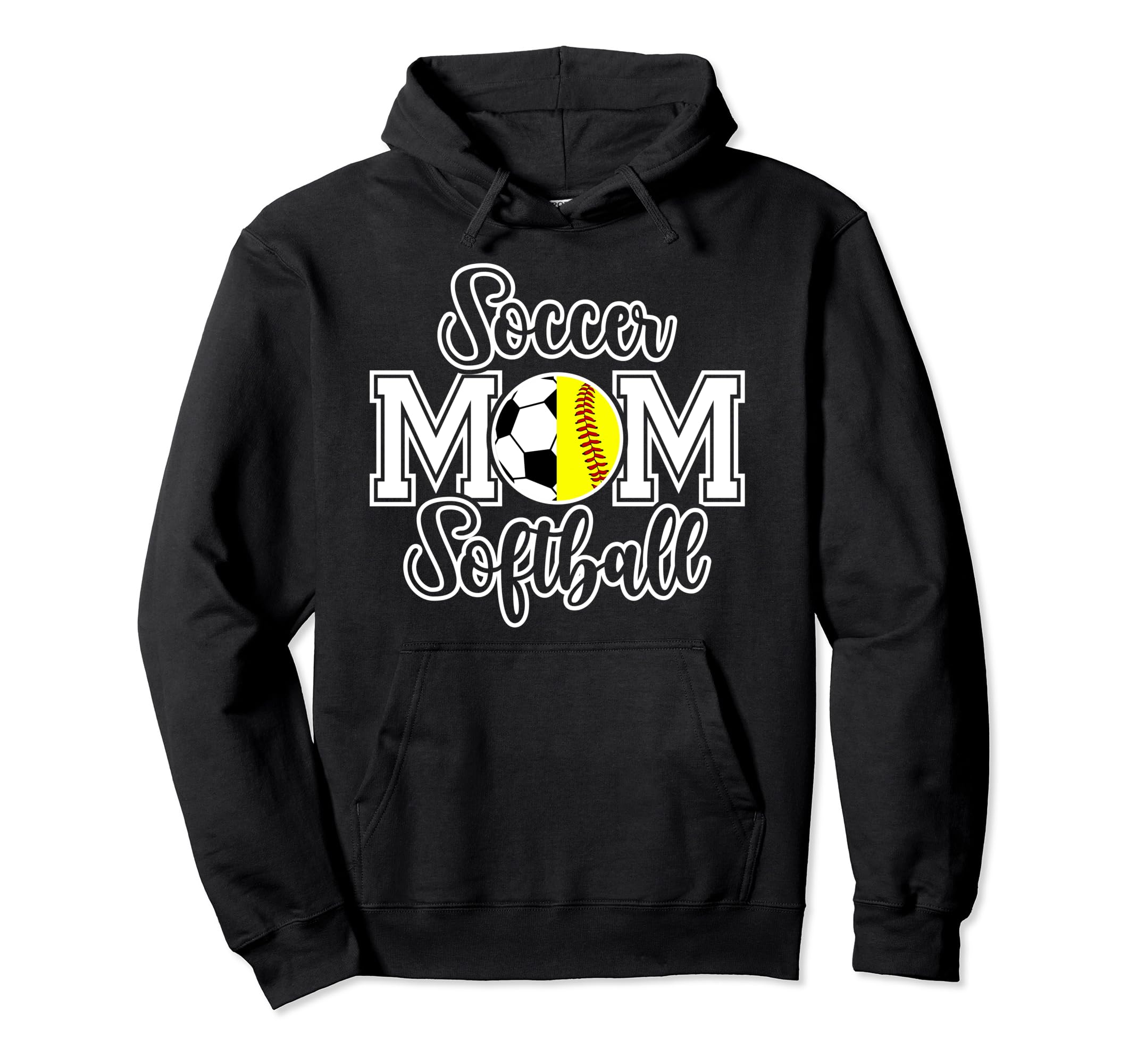 Soccer Softball Mom Ballers Softball Hoodie - Graphic Print for Adults - T-Shirt, Sweatshirt, Hoodie