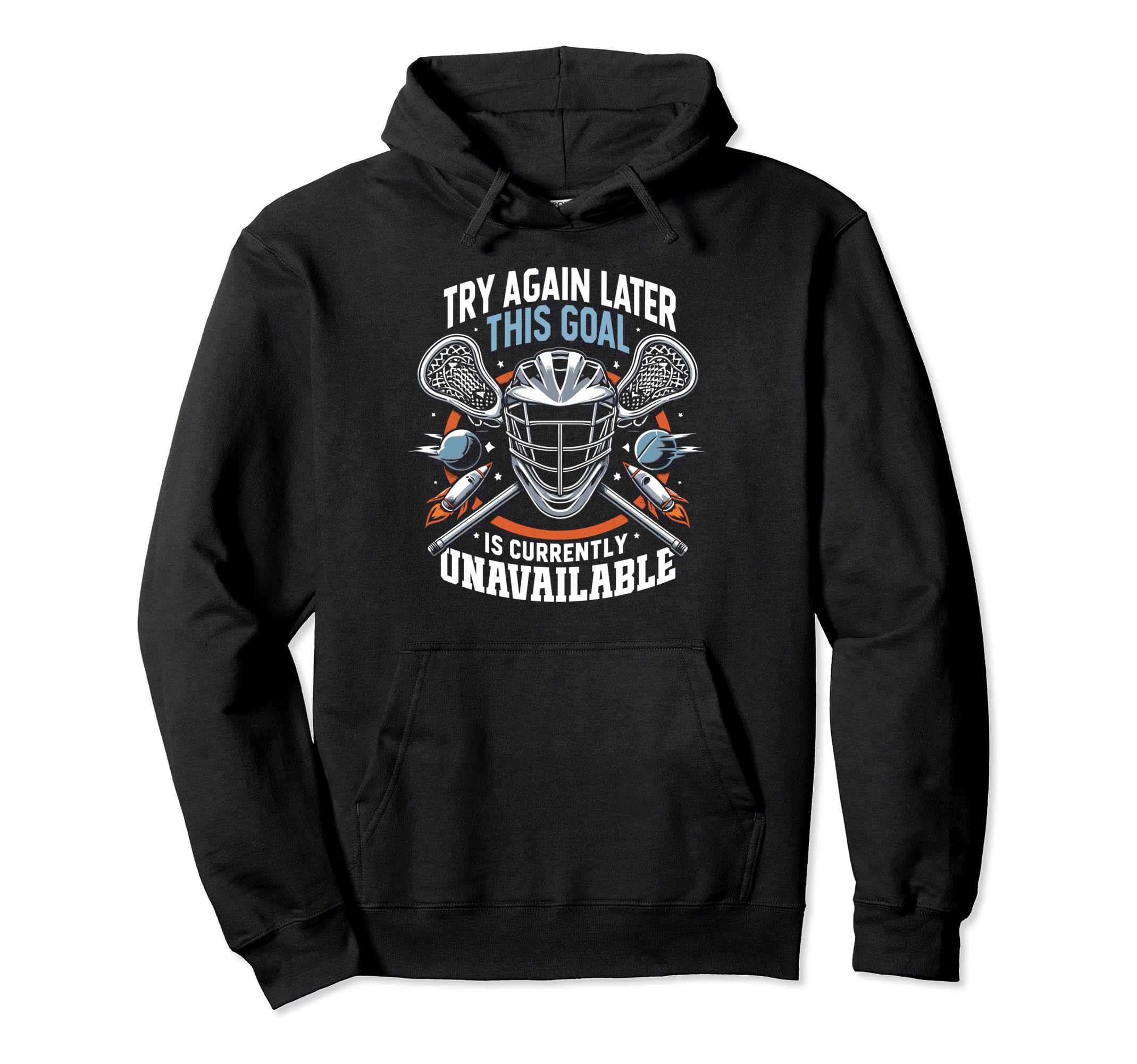 Lacrosse Player Lax Goalie Lacrosse Hoodie - Graphic Print for Adults - T-Shirt, Sweatshirt, Hoodie