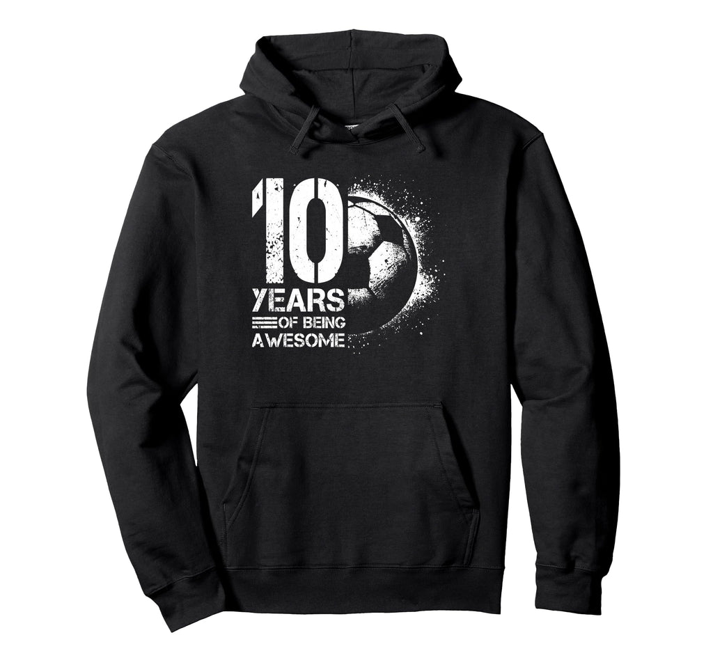 10Th Birthday Soccer Player Football Hoodie - Custom Art Print Men Women - T-Shirt, Sweatshirt, Hoodie