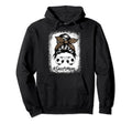 Soccer Mom Life Messy Bun Leopard Hoodie - Minimalist Print for Adults - T-Shirt, Sweatshirt, Hoodie