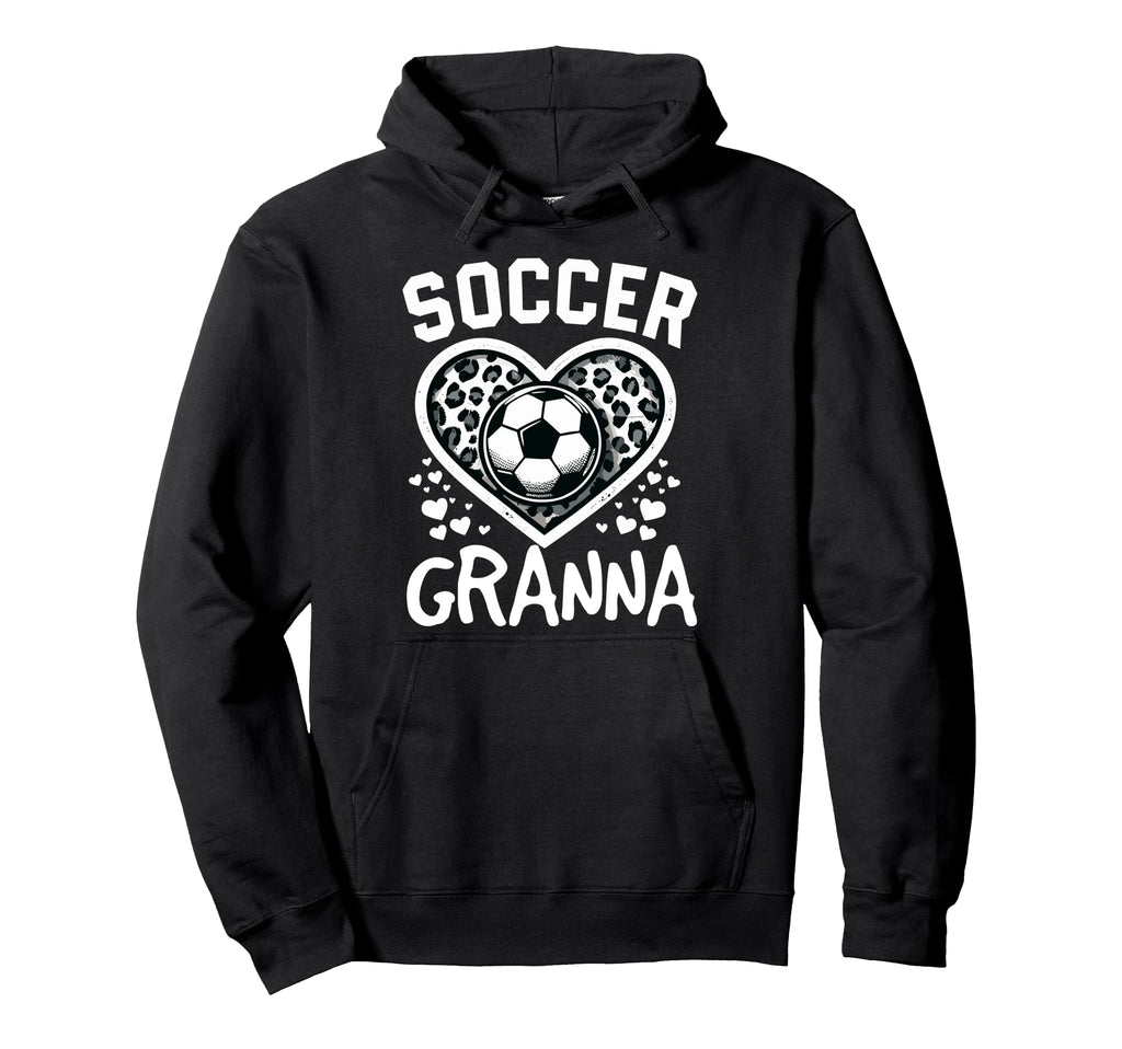 Soccer Granna Leopard Heart Granna Soccer Hoodie - Unique Graphic Unisex - T-Shirt, Sweatshirt, Hoodie