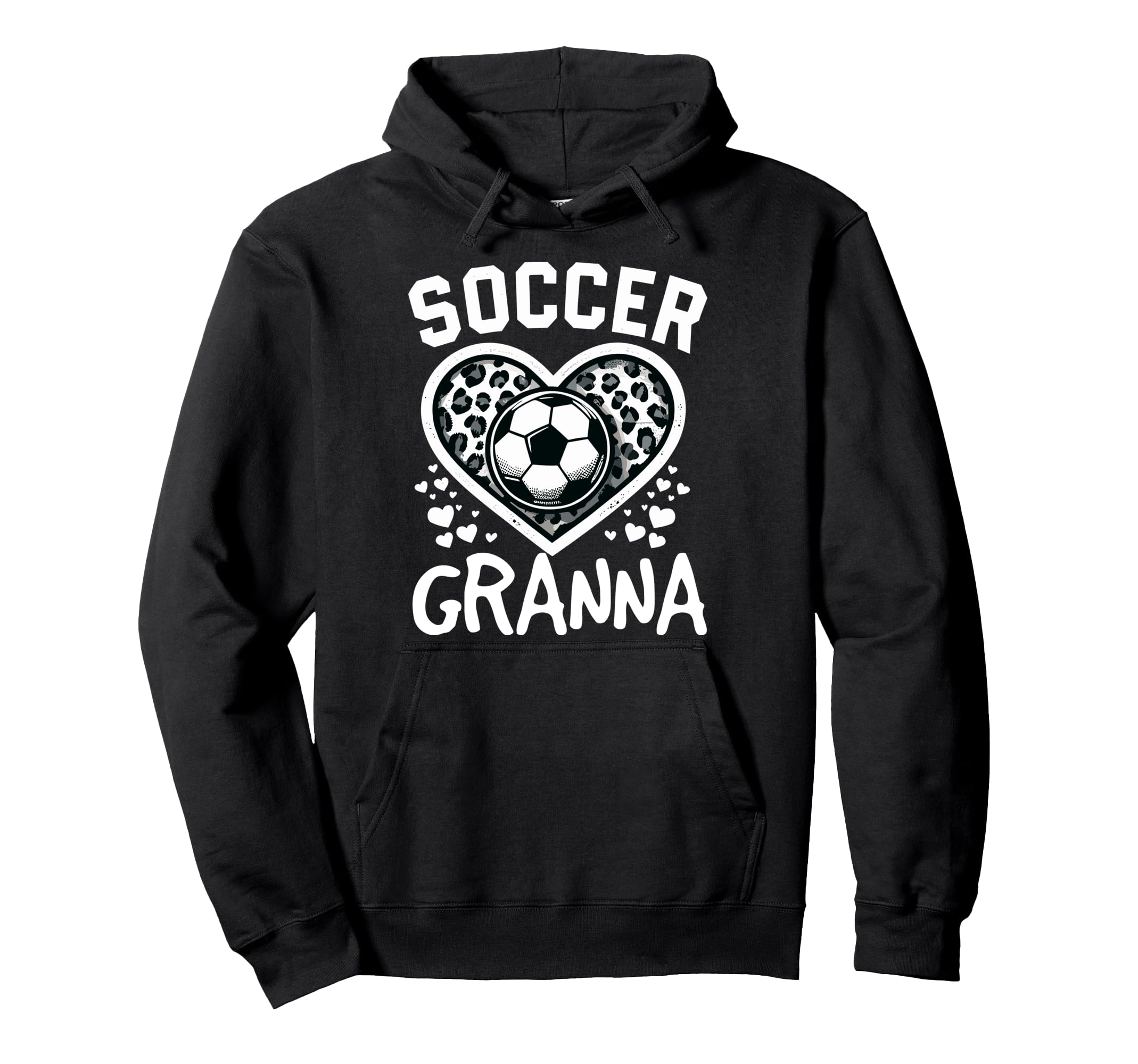 Soccer Granna Leopard Heart Granna Soccer Hoodie - Unique Graphic Unisex - T-Shirt, Sweatshirt, Hoodie
