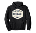 Denali Est 1917 Alaska National Park Hoodie - Custom Art Print for Adults - T-Shirt, Sweatshirt, Hoodie