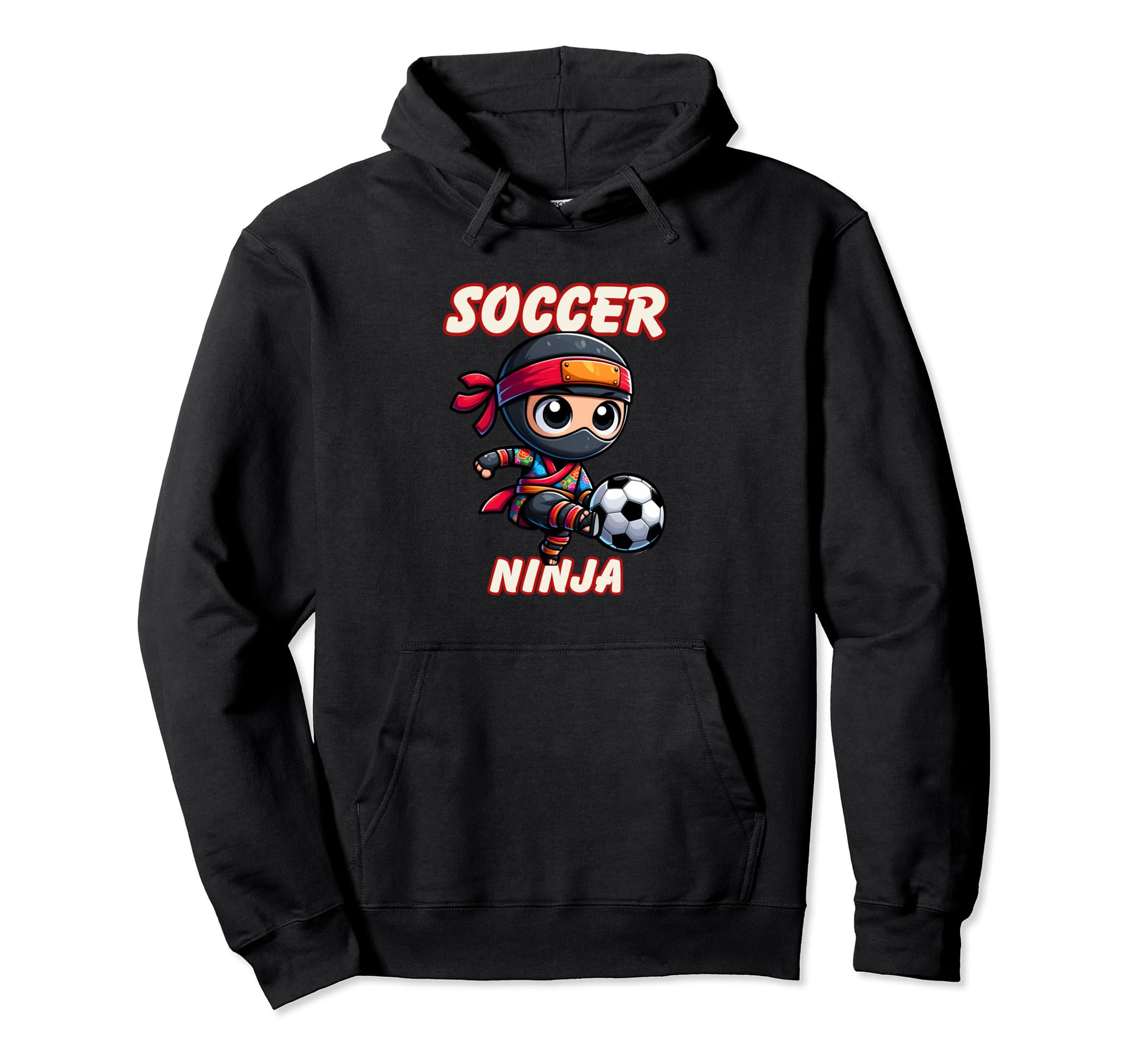 Funny Soccer Ninja Player Football Hoodie - Fun Novelty Design for Adults - T-Shirt, Sweatshirt, Hoodie