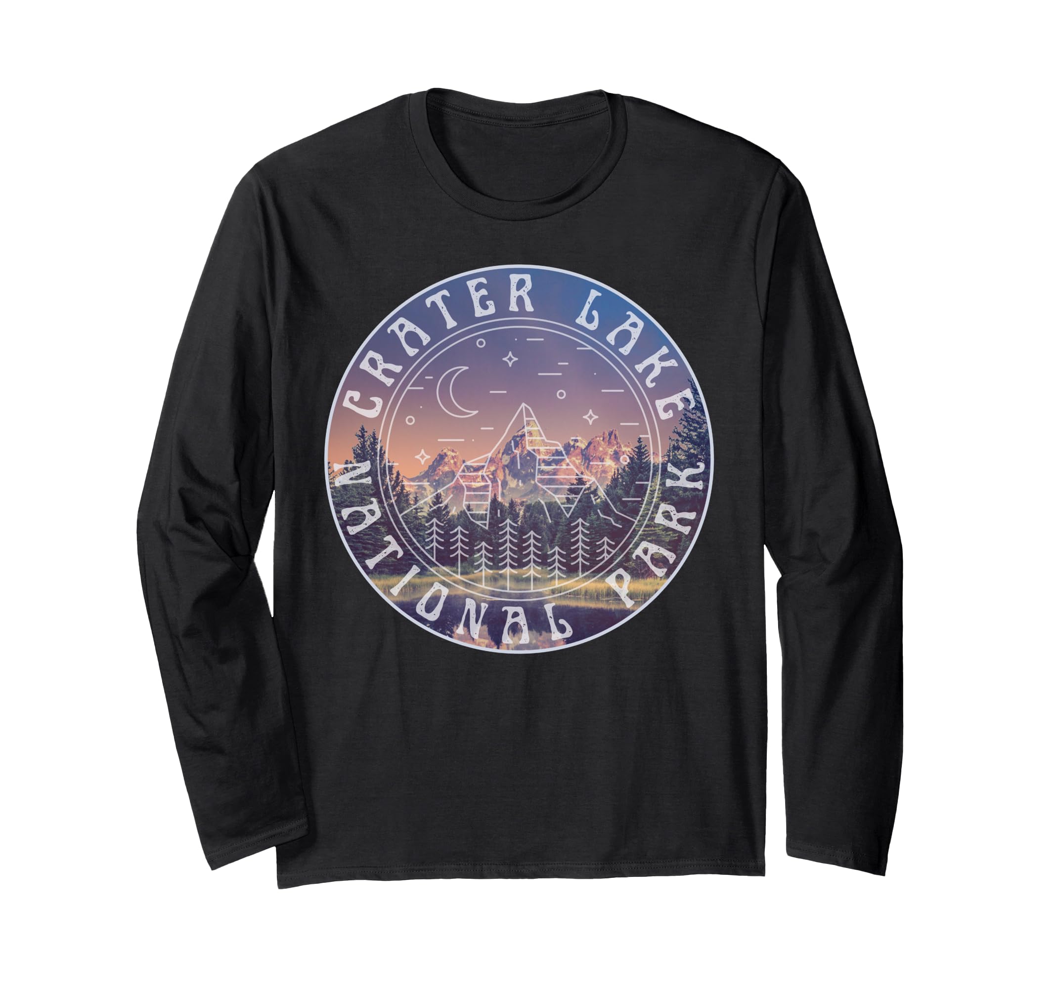 Crater Lake National Park Oregon Usa T-Shirt - Custom Art Print Unisex - T-Shirt, Sweatshirt, Hoodie