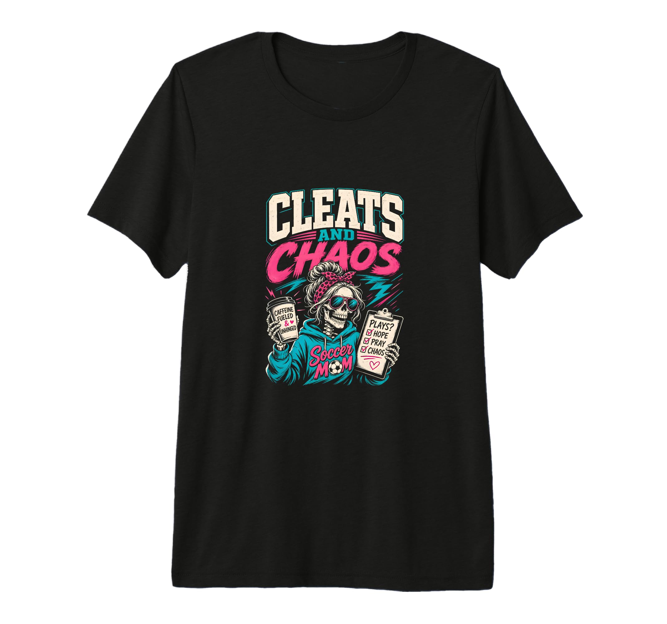 Cleats And Chaos Soccer Mom Tri Blend T-Shirt - Graphic Print for Adults - T-Shirt, Sweatshirt, Hoodie