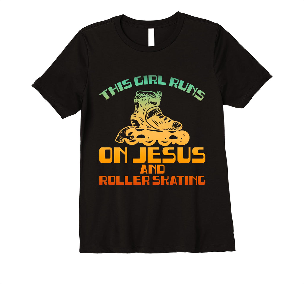 Funny Runs Jesus And Roller T-Shirt - Fun Novelty Design for Adults - T-Shirt, Sweatshirt, Hoodie