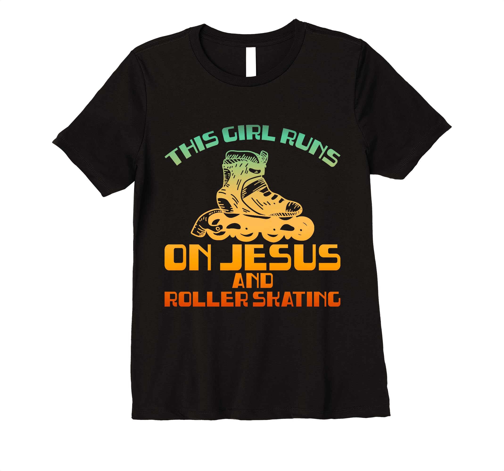 Funny Runs Jesus And Roller T-Shirt - Fun Novelty Design for Adults - T-Shirt, Sweatshirt, Hoodie
