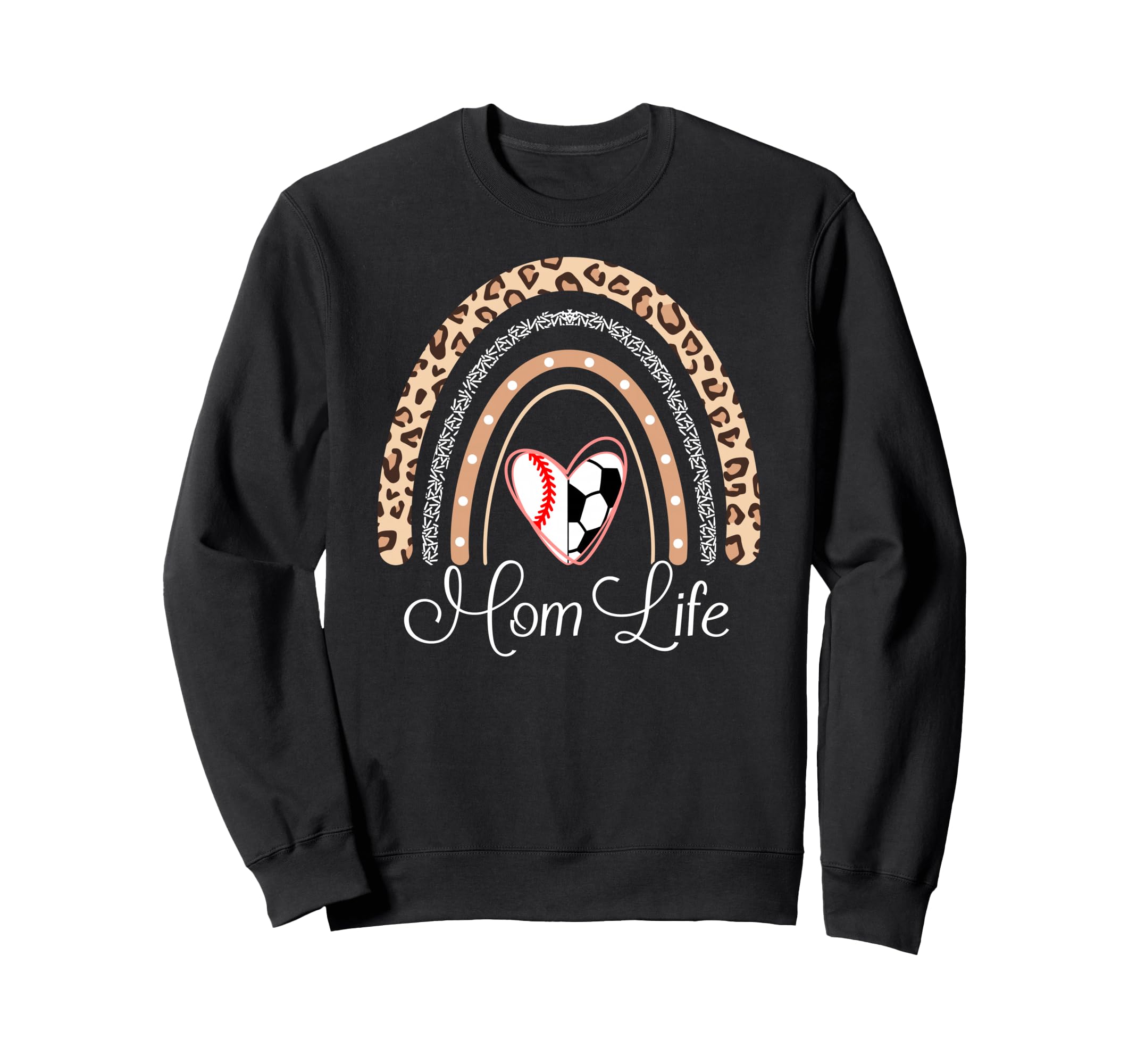Mom Life Boho Rainbow Funny Sweatshirt - Minimalist Print for Adults - T-Shirt, Sweatshirt, Hoodie