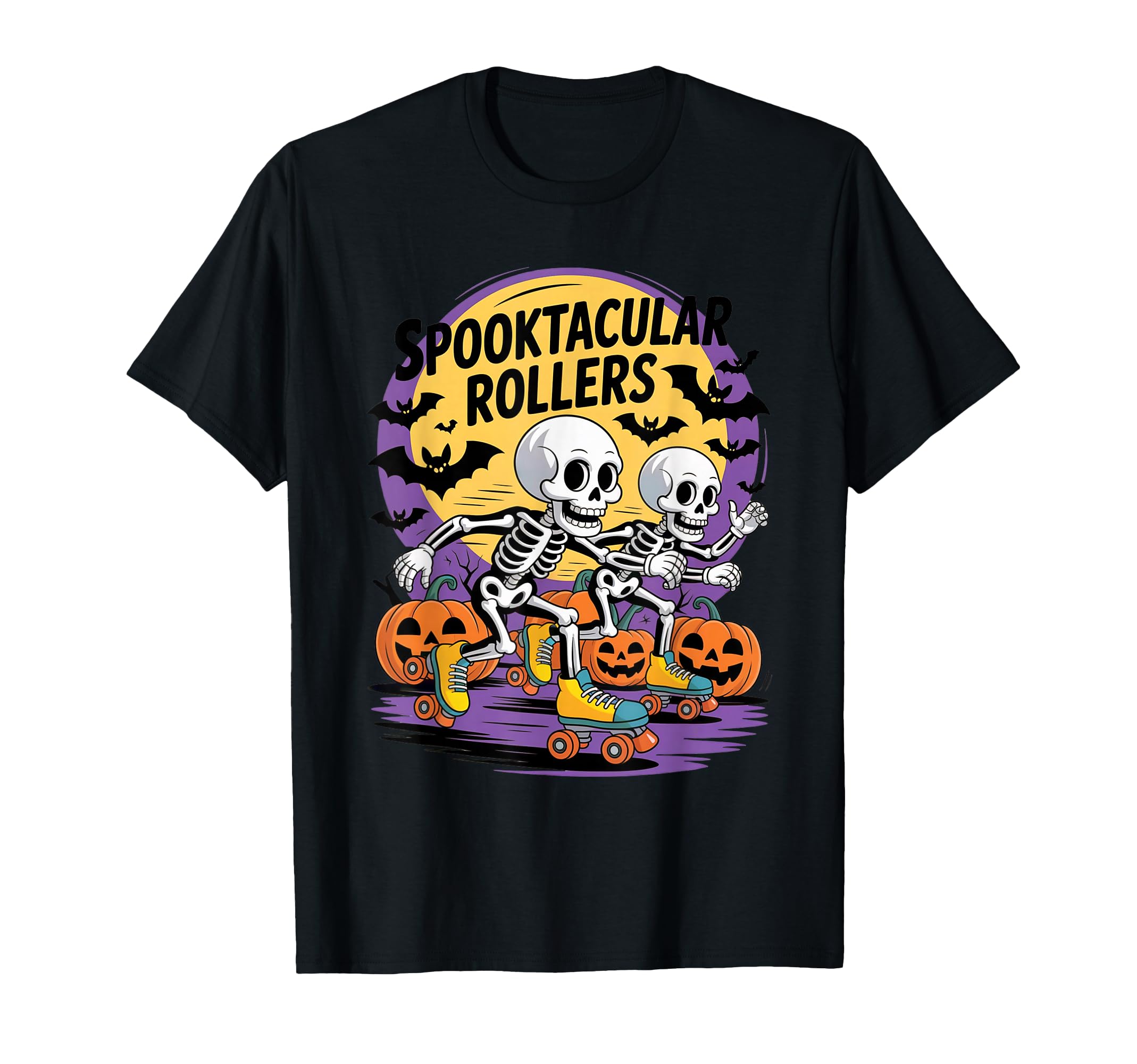 Spooktacular Rollers Skeleton T-Shirt - Custom Art Print for Adults - T-Shirt, Sweatshirt, Hoodie