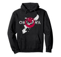 Okinawa Map And Flag Distressed Japan Hoodie - Aesthetic Graphic Men Women - T-Shirt, Sweatshirt, Hoodie