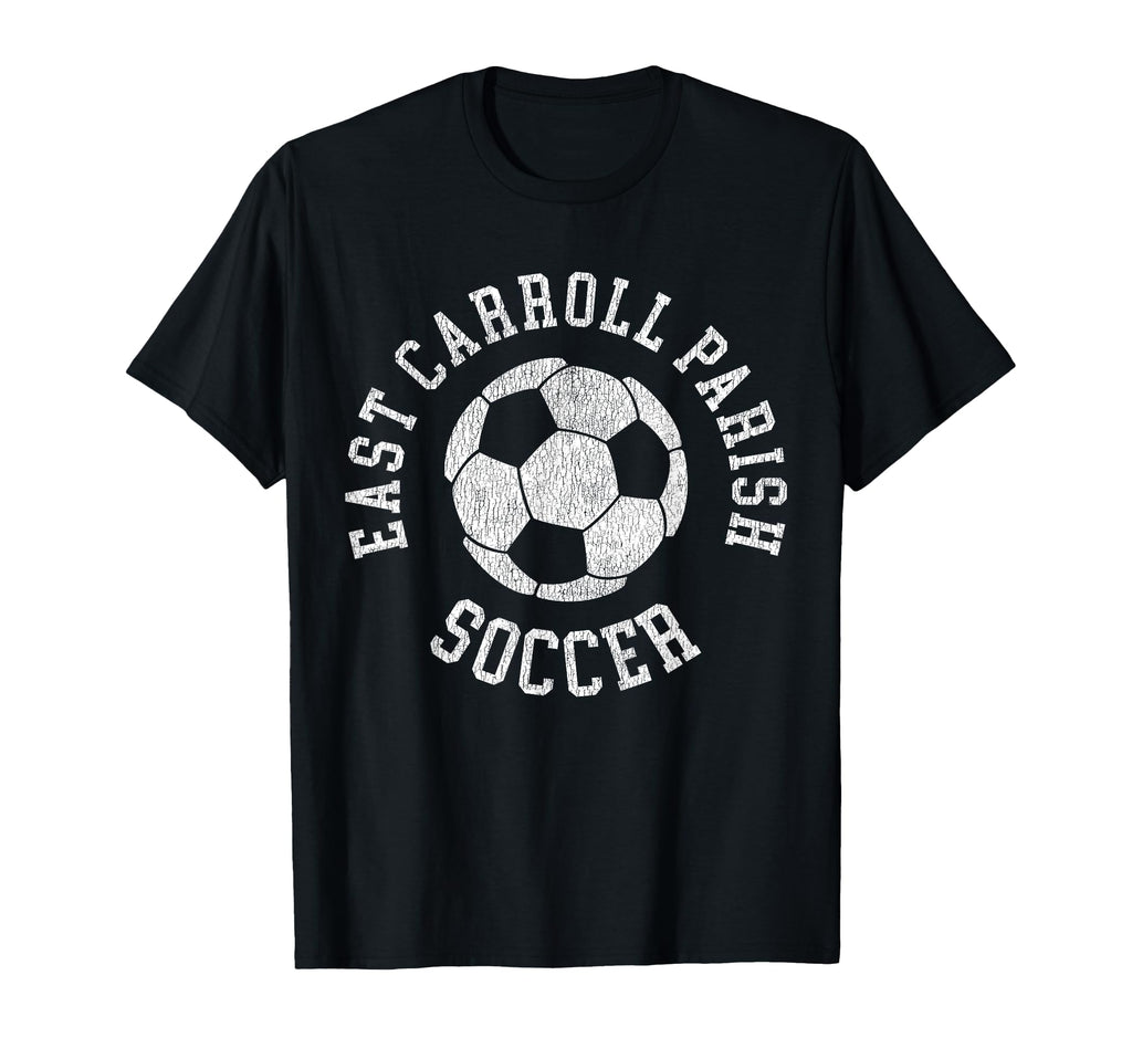 East Carroll Parish Soccer Distressed 90S T-Shirt - Minimalist Print Unisex - T-Shirt, Sweatshirt, Hoodie