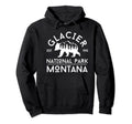 Grizzly Bear Glacier National Park Hoodie - Fun Novelty Design Unisex - T-Shirt, Sweatshirt, Hoodie