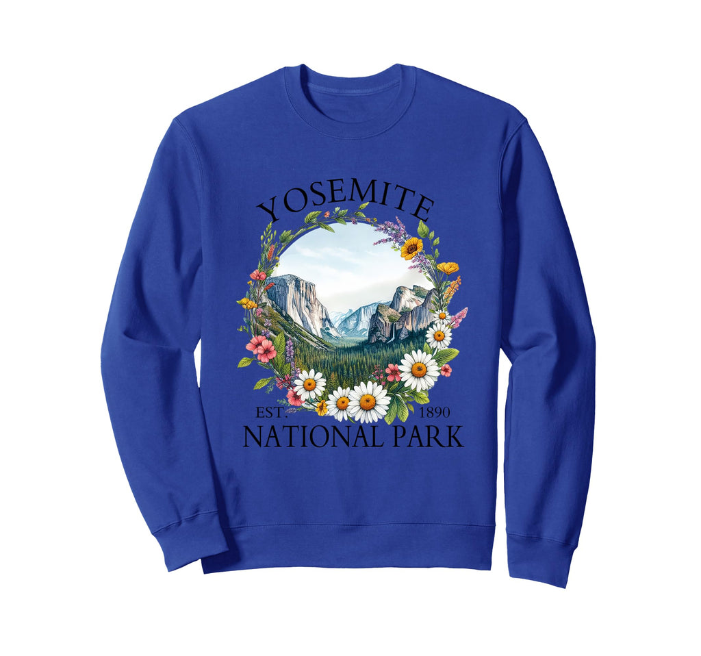 Floral Yosemite National Park Sweatshirt - Trendy Graphic for Adults - T-Shirt, Sweatshirt, Hoodie