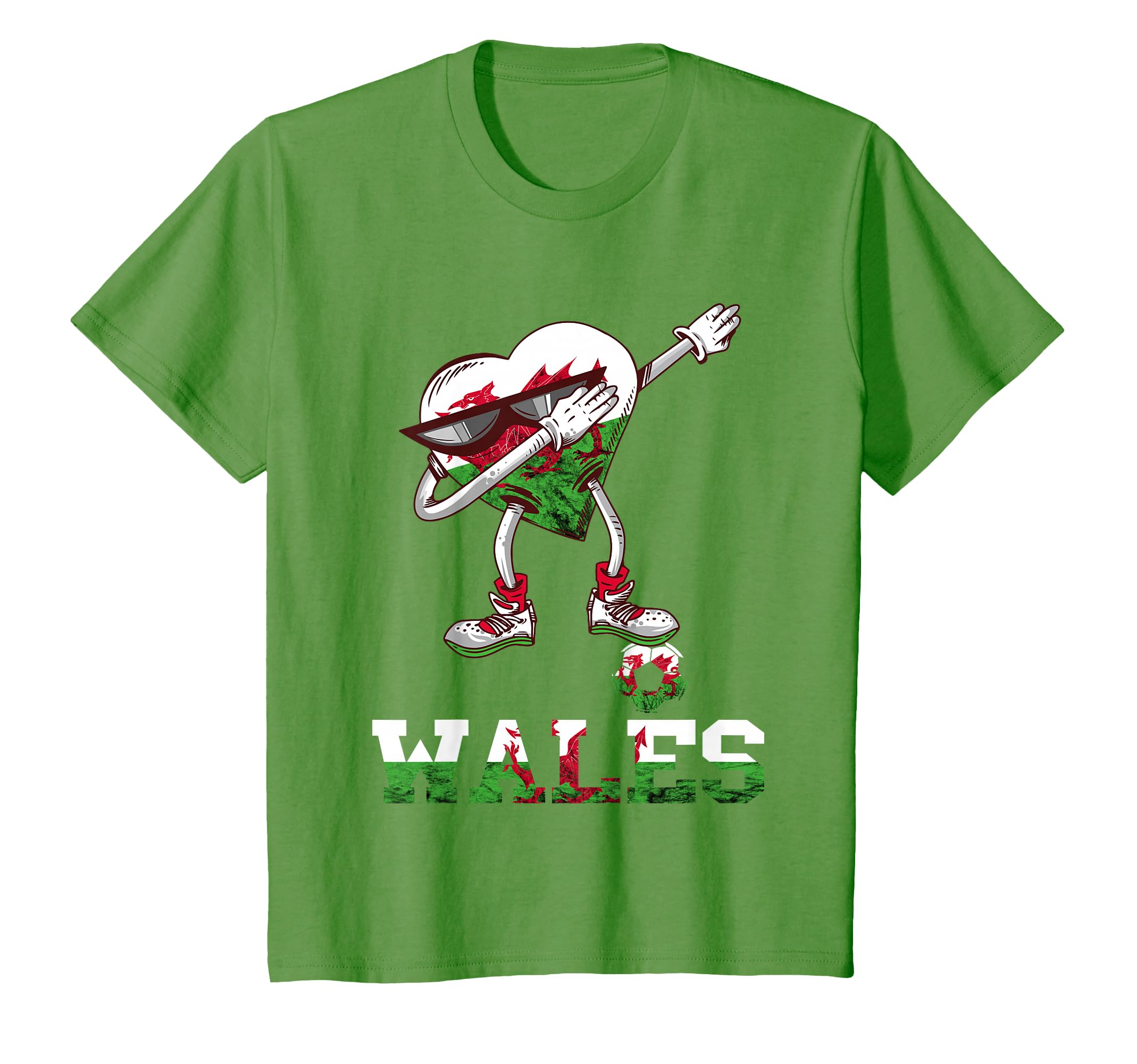 Welsh Soccer Team Heart Welsh Flag T-Shirt - Streetwear Style Men Women - T-Shirt, Sweatshirt, Hoodie