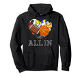 All Multi Sport Heart Sports Lover Hoodie - Trendy Graphic Men Women - T-Shirt, Sweatshirt, Hoodie