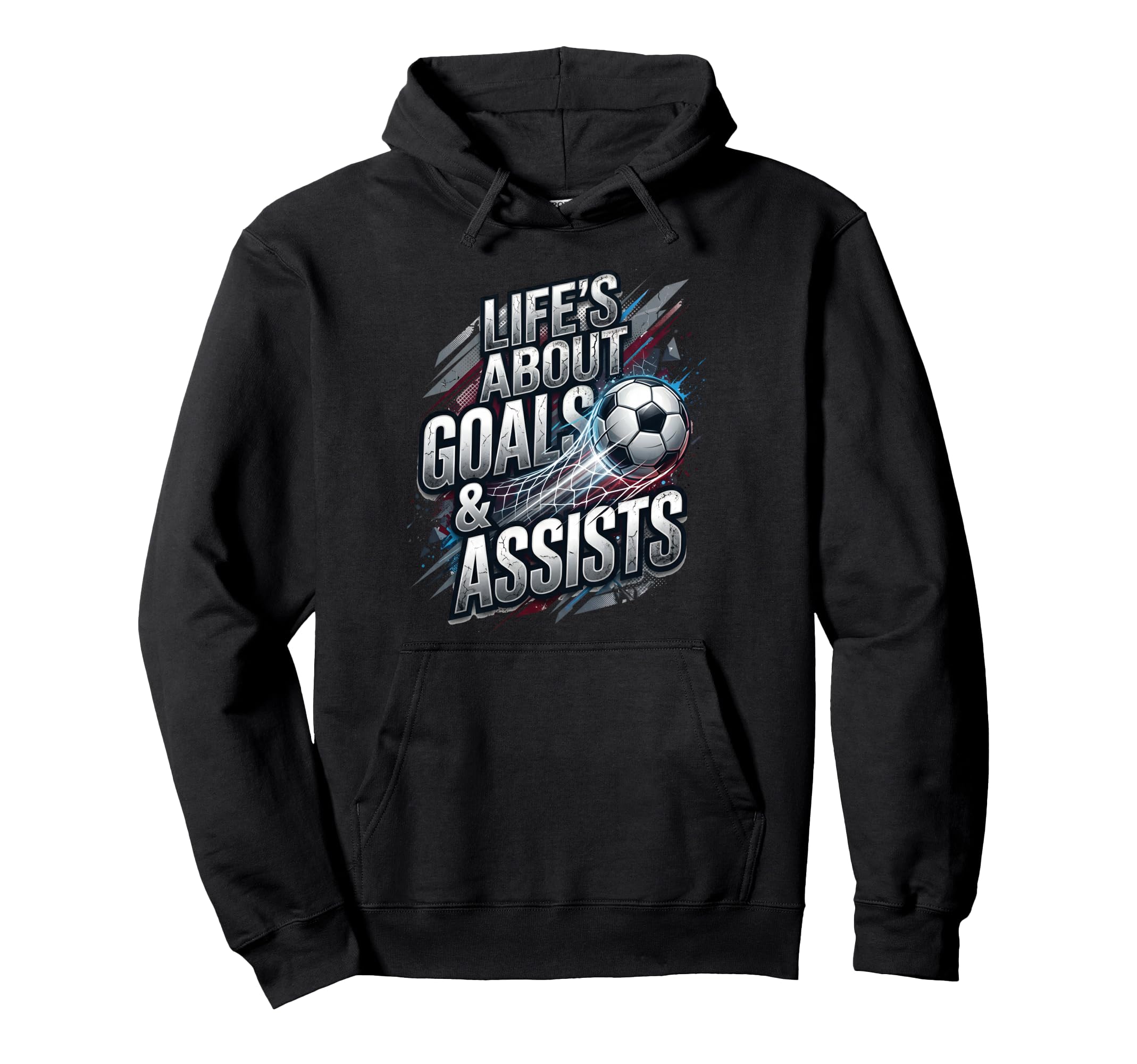 Lifes About Goals And Assist Soccer Lovers Hoodie - Trendy Graphic Unisex - T-Shirt, Sweatshirt, Hoodie