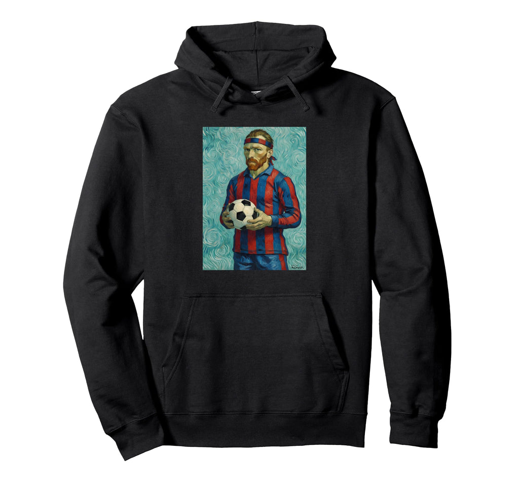 Vincent Stripes Loves Football Soccer Hoodie - Aesthetic Graphic Unisex - T-Shirt, Sweatshirt, Hoodie