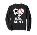 Ball Aunt Heart Funny Soccer Sweatshirt - Fun Novelty Design Unisex - T-Shirt, Sweatshirt, Hoodie