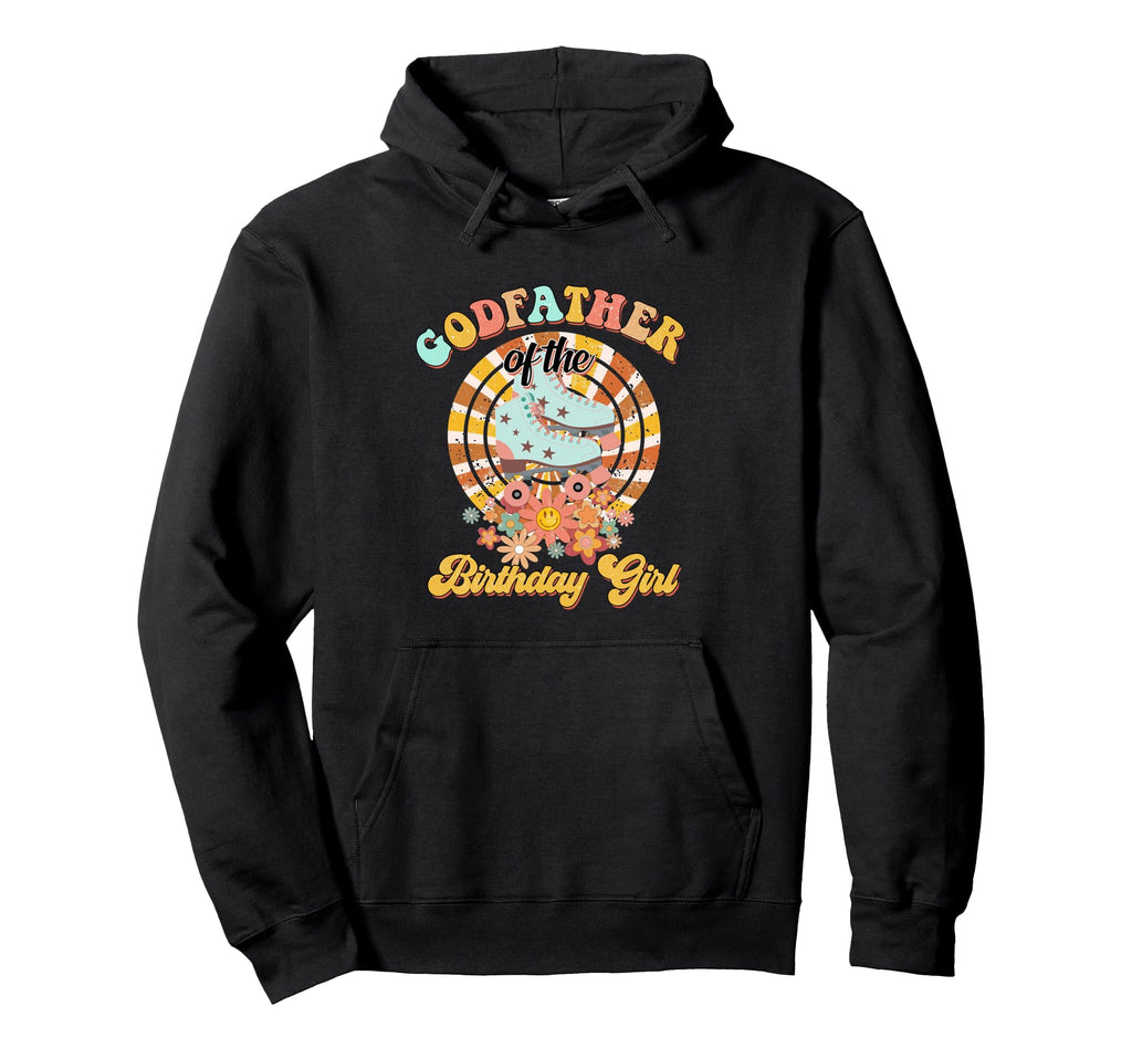 Godfather Birthday Rolling Skate Groovy Hoodie - Aesthetic Graphic Unisex - T-Shirt, Sweatshirt, Hoodie