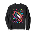 Splash Art Cassette Player Music Sweatshirt - Fun Novelty Design Men Women - T-Shirt, Sweatshirt, Hoodie