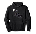 Funny Black Labrador Soccer Player Hoodie - Casual Everyday Wear Unisex - T-Shirt, Sweatshirt, Hoodie