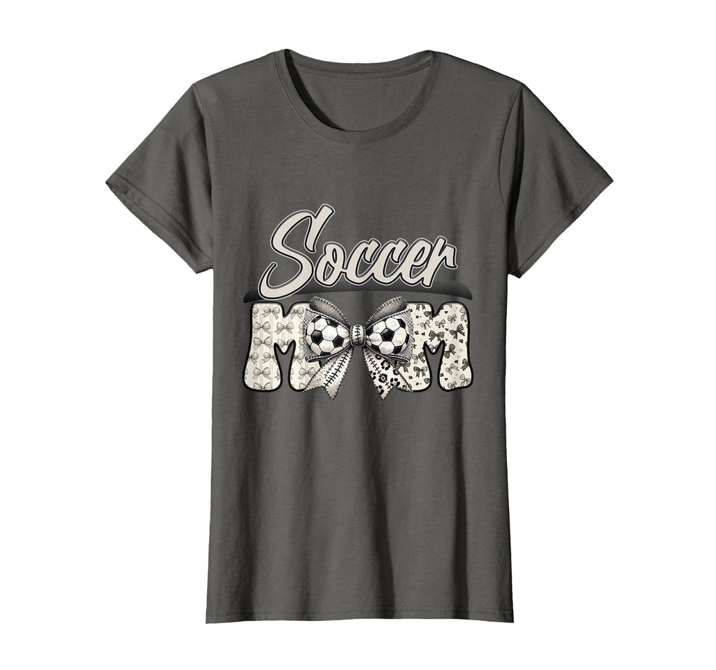 Mothers Day Soccer Mom Bow T-Shirt - Trendy Graphic Men Women - T-Shirt, Sweatshirt, Hoodie