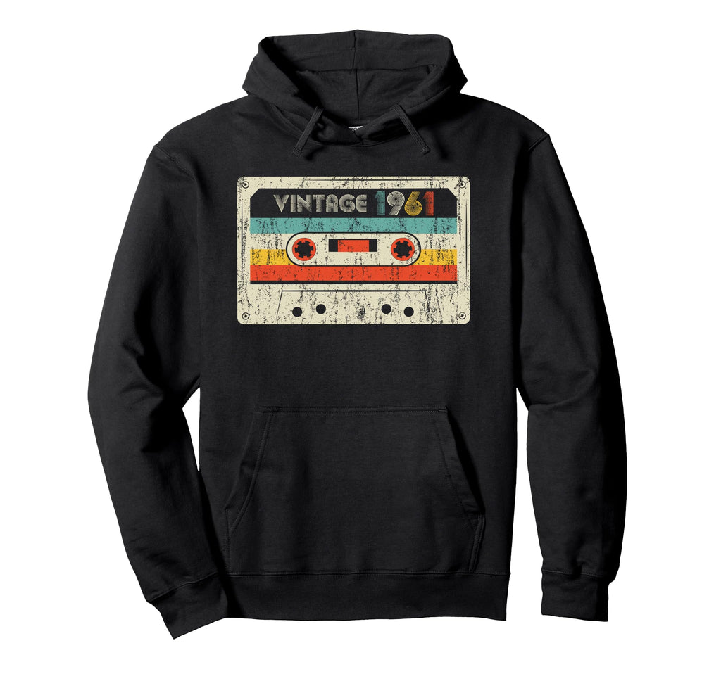 1961 Birthday 1961 Cassette Tape Hoodie - Graphic Print for Adults - T-Shirt, Sweatshirt, Hoodie