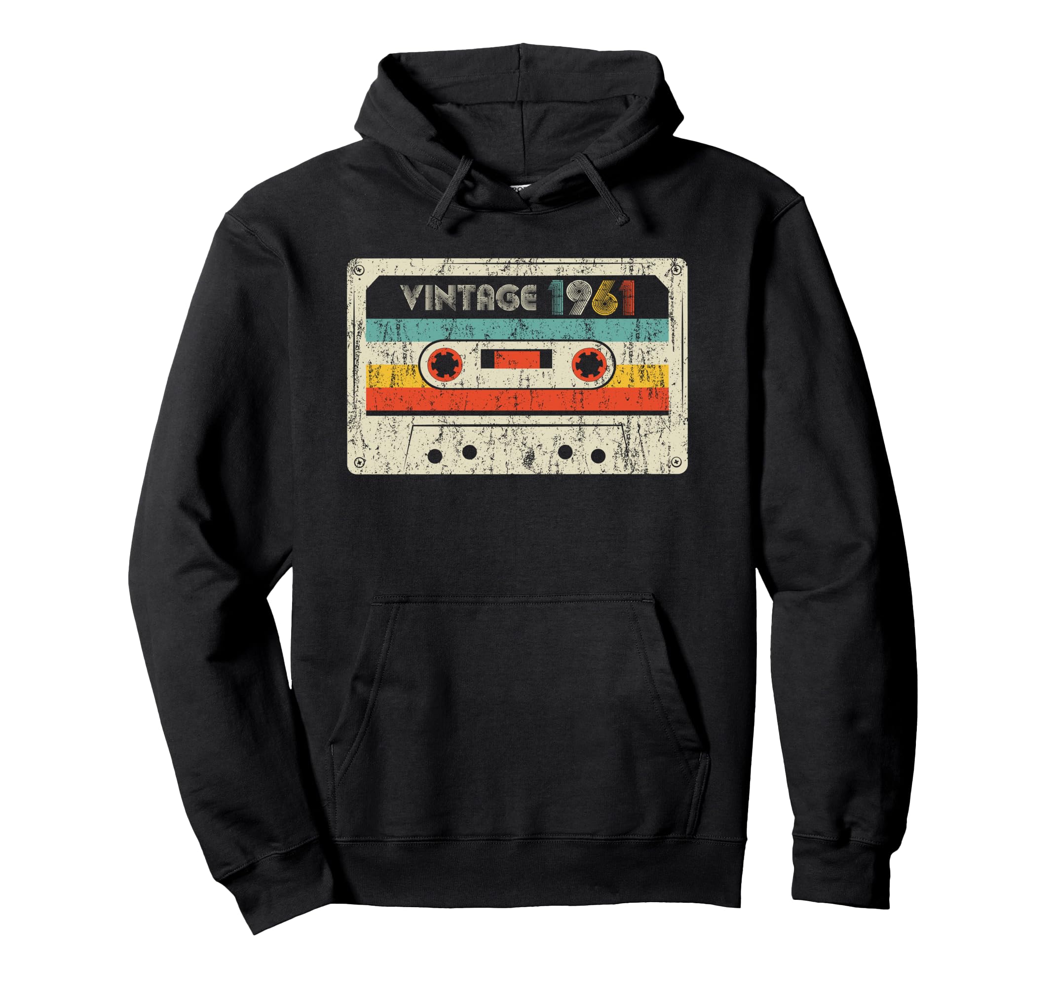 1961 Birthday 1961 Cassette Tape Hoodie - Graphic Print for Adults - T-Shirt, Sweatshirt, Hoodie