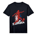 Mens Football Serbia Flag Football T-Shirt - Minimalist Print Men Women - T-Shirt, Sweatshirt, Hoodie