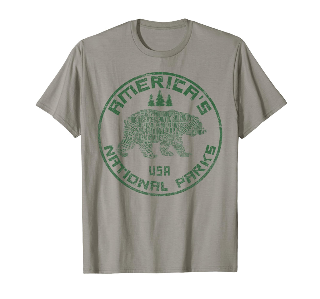 National Parks Bear Hiking Travel Camping T-Shirt - Novelty Apparel Unisex - T-Shirt, Sweatshirt, Hoodie