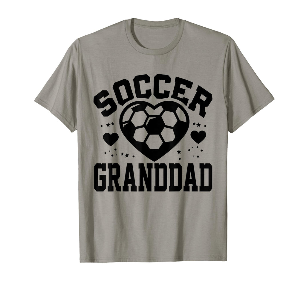 Soccer Granddad Heart Granddad T-Shirt - Casual Everyday Wear Men Women - T-Shirt, Sweatshirt, Hoodie