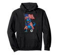 Usa Flag T Rex Soccer Patriotic Hoodie - Aesthetic Graphic for Adults - T-Shirt, Sweatshirt, Hoodie
