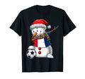 Soccer Dabbing Snowman France Football T-Shirt - Trendy Graphic Men Women - T-Shirt, Sweatshirt, Hoodie