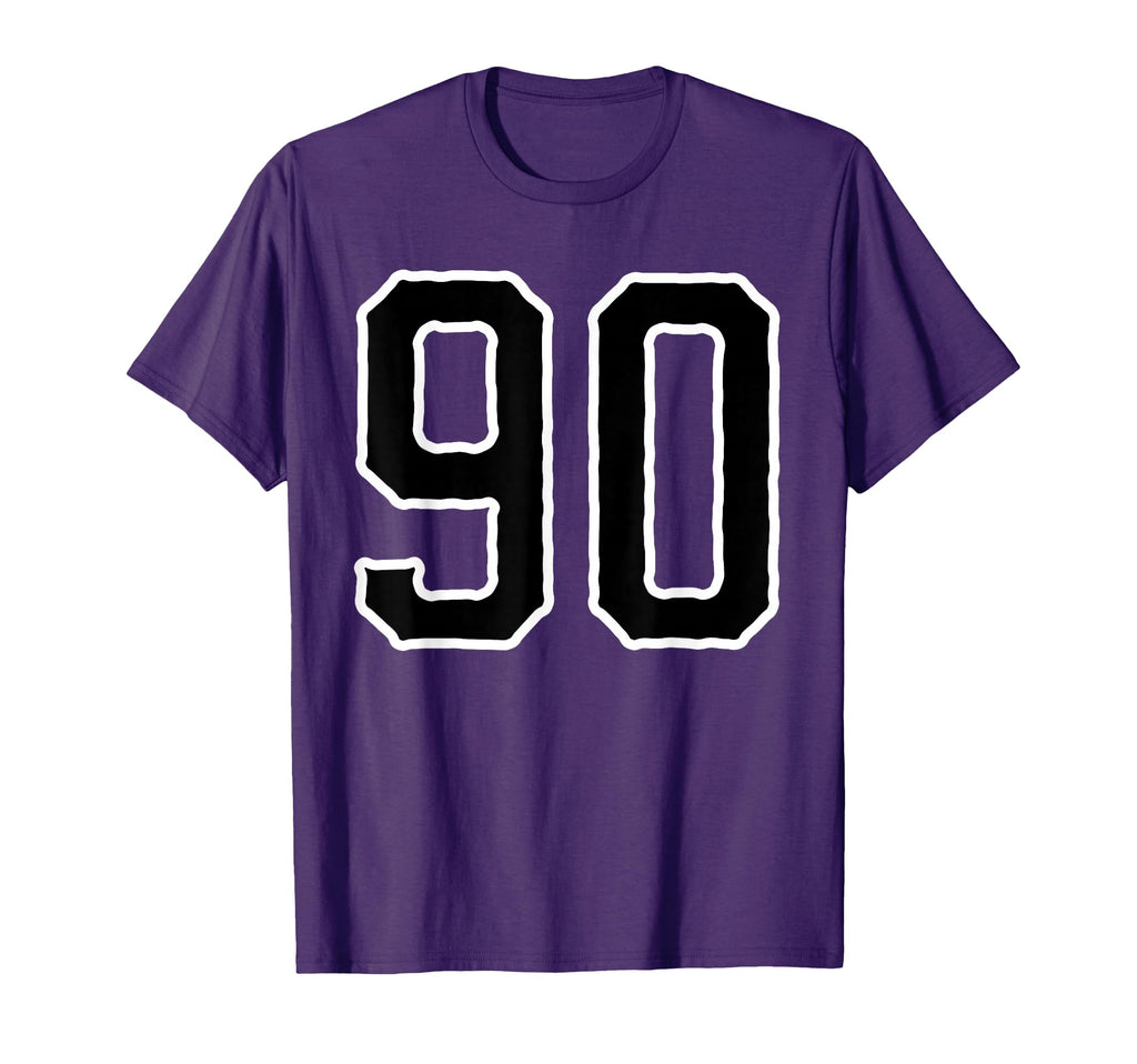 Number 90 White Black Sports T-Shirt - Casual Everyday Wear for Adults - T-Shirt, Sweatshirt, Hoodie