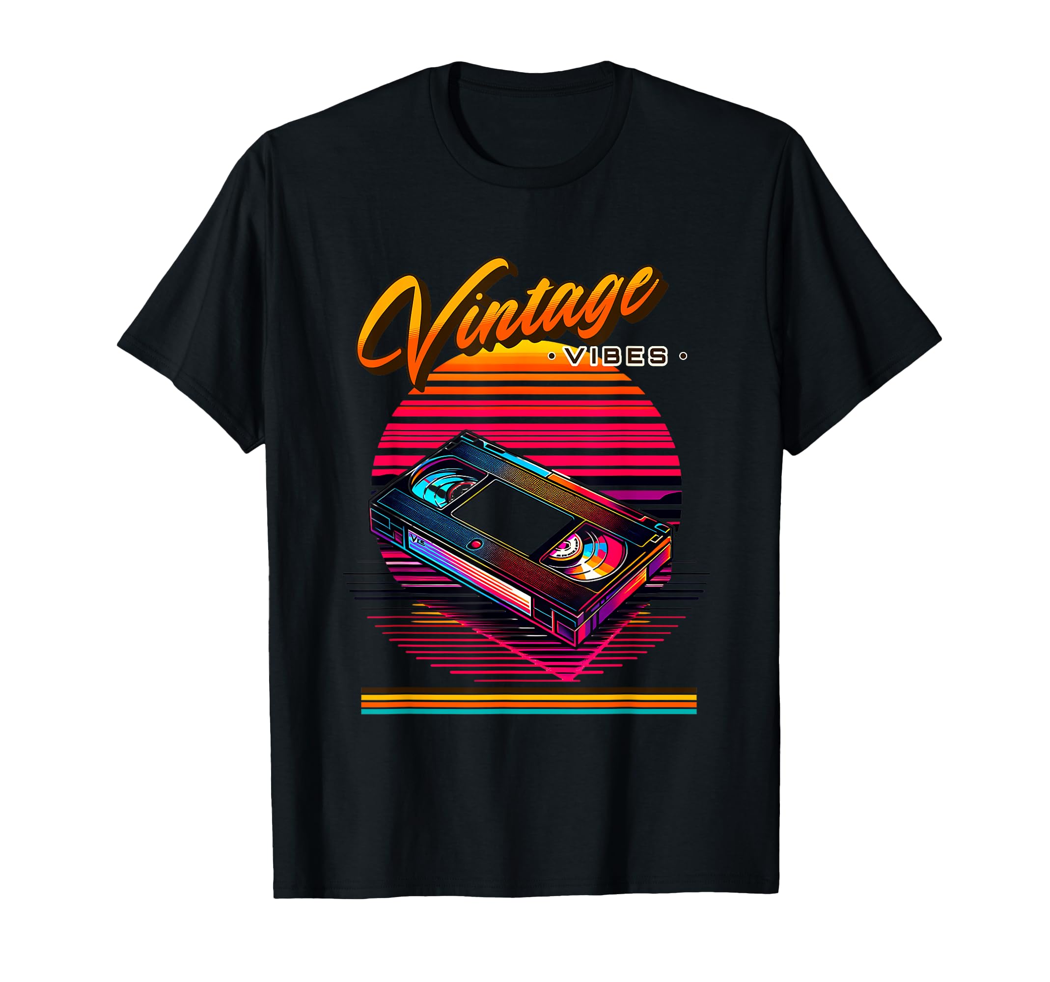 Vibes Vhs Tape 80S Synthwave T-Shirt - Casual Everyday Wear for Adults - T-Shirt, Sweatshirt, Hoodie