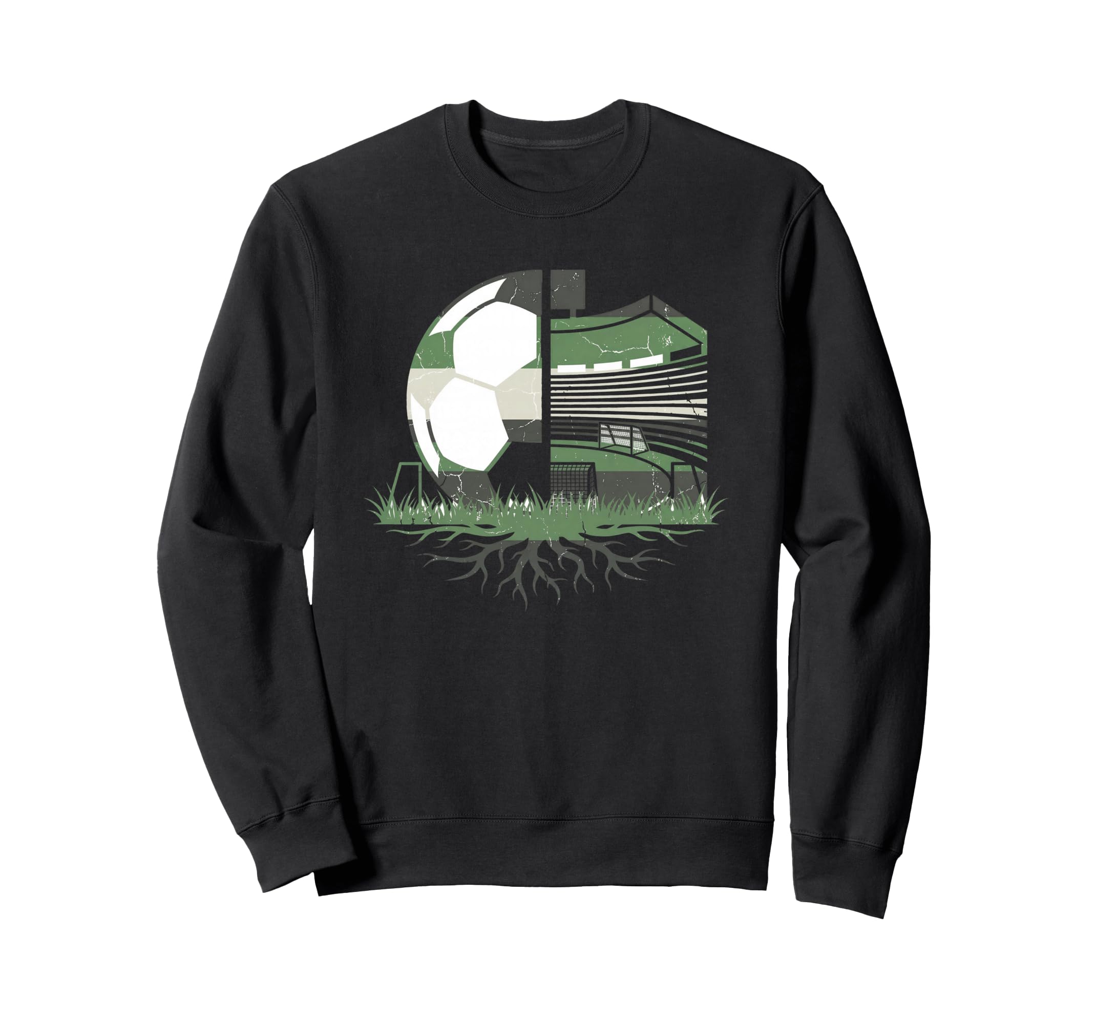 Soccer Ball Field Fusion Nature Sweatshirt - Graphic Print Unisex - T-Shirt, Sweatshirt, Hoodie