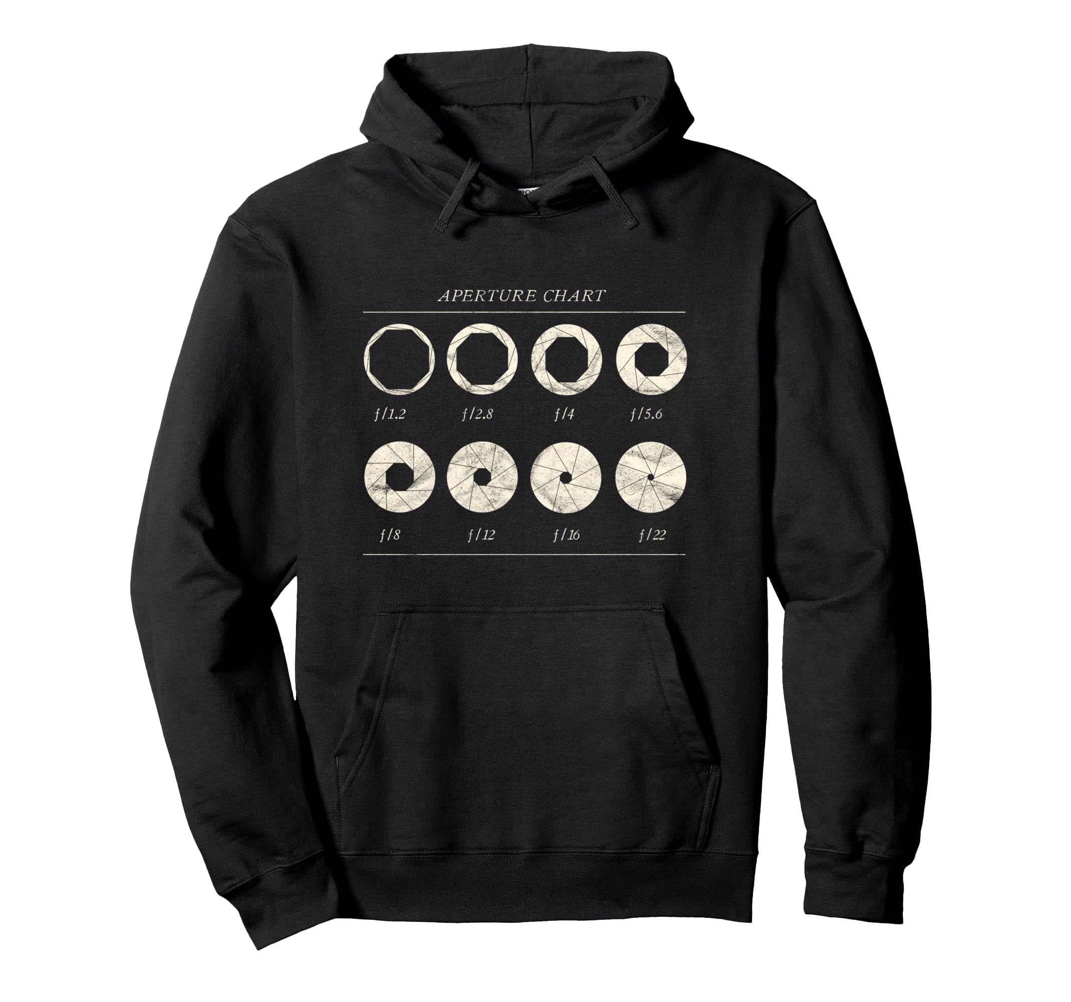 Photographer Dslr Camera Lens Aperture Chart Hoodie - Graphic Print Unisex - T-Shirt, Sweatshirt, Hoodie