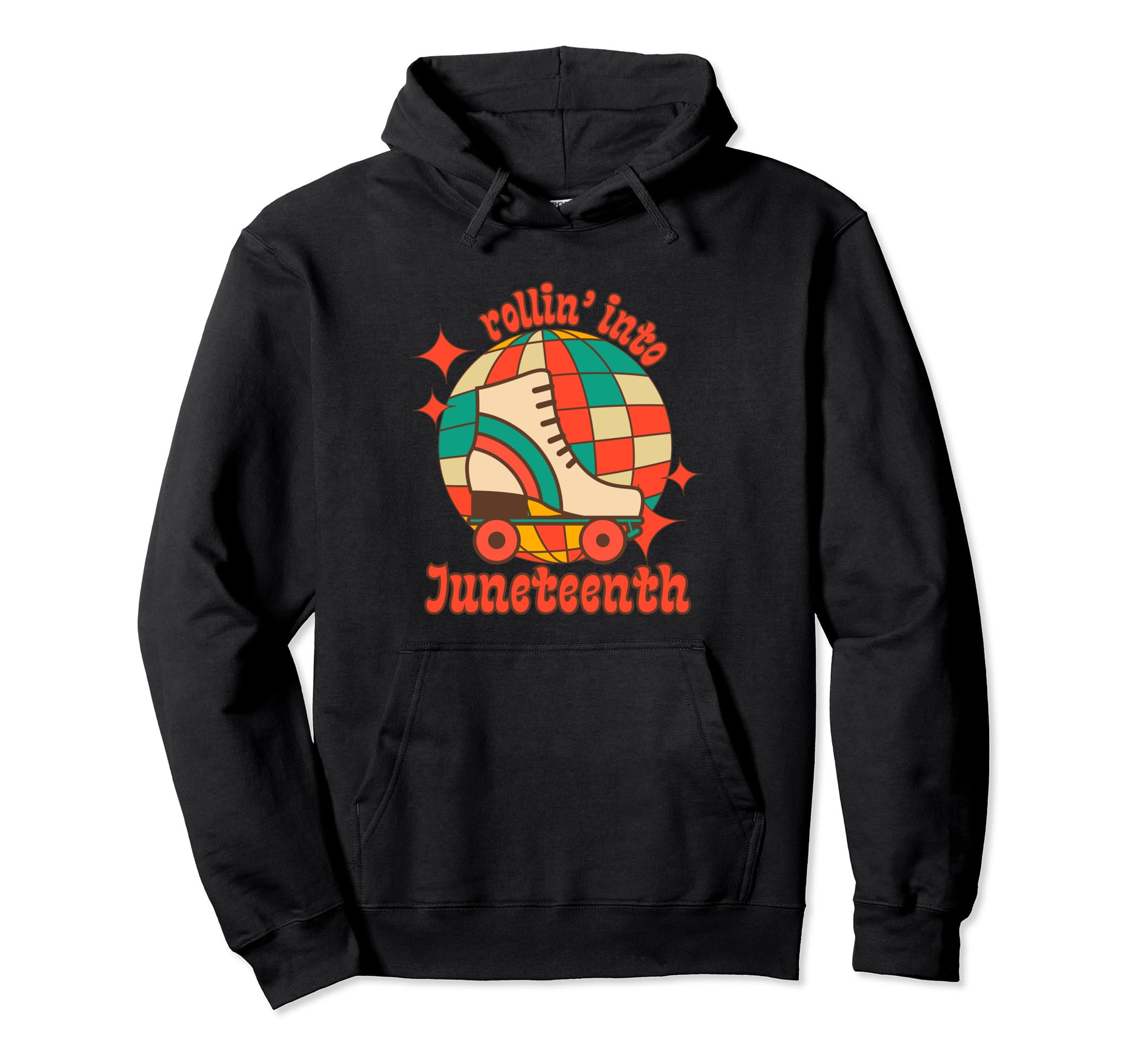 Juneteenth Roller Skate Disco Ball Hoodie - Streetwear Style for Adults - T-Shirt, Sweatshirt, Hoodie
