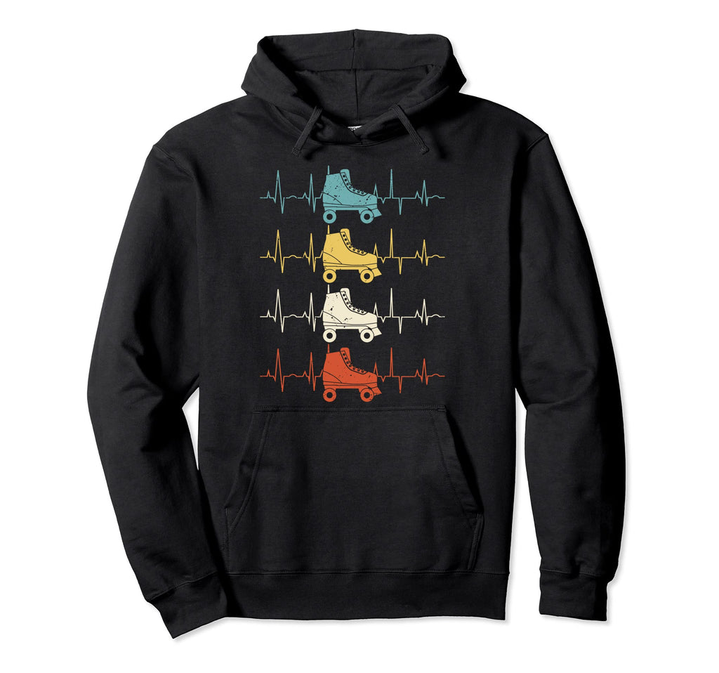 Roller Skate Heartbeat Skater Skating Hoodie - Unique Graphic for Adults - T-Shirt, Sweatshirt, Hoodie