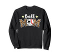 Ball Mom Leopard Baseball Sweatshirt - Minimalist Print Men Women - T-Shirt, Sweatshirt, Hoodie